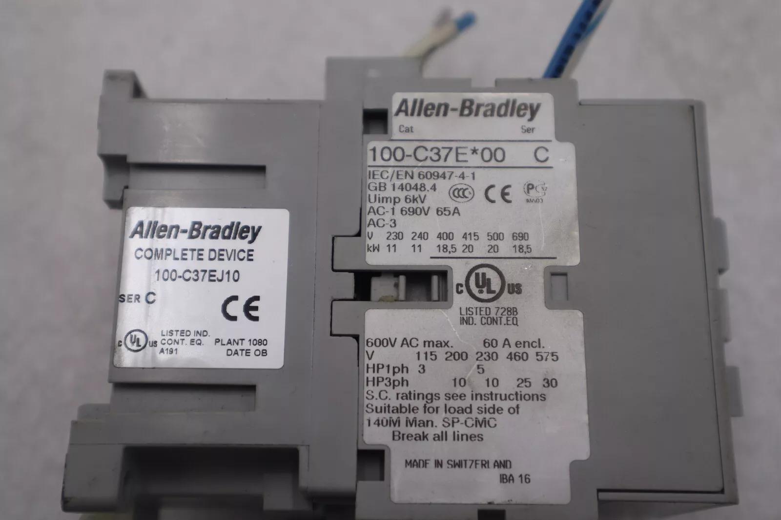 Allen-bradley 100-c37d00/c contactor stock #k-2641 - Image 2