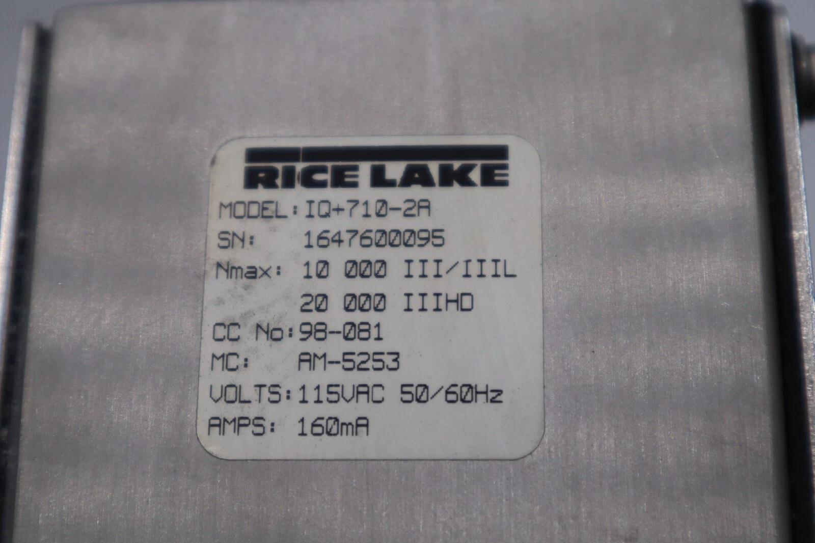RICE LAKE WEIGHING SYSTEMS IQ+710-2A DIGITAL READOUT STOCK K-2983-A - Image 5