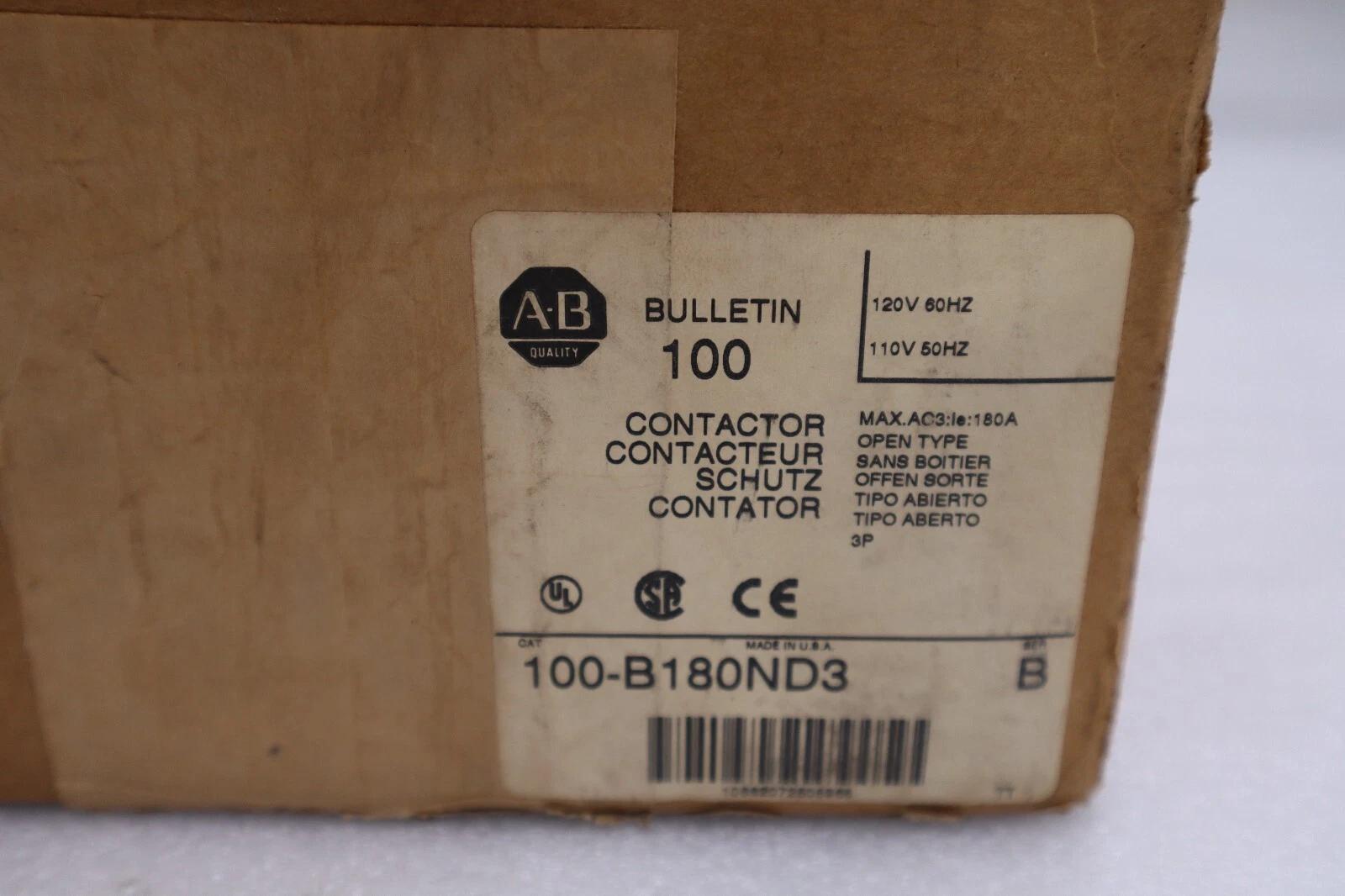 Allen-Bradley bradley 100-b180nd3 ser. b 110/120v 180a new in box stock h33 - Image 2