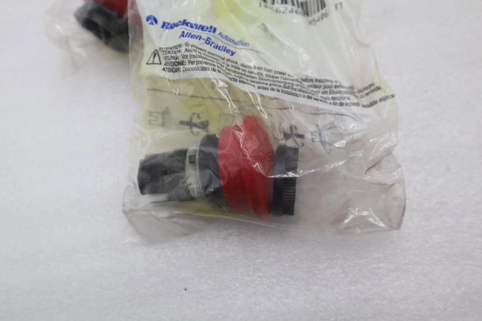 Allen-Bradley Bradley 800EP-M4 SER A Mushroom Push Button Red STOCK 3619 - Image 2