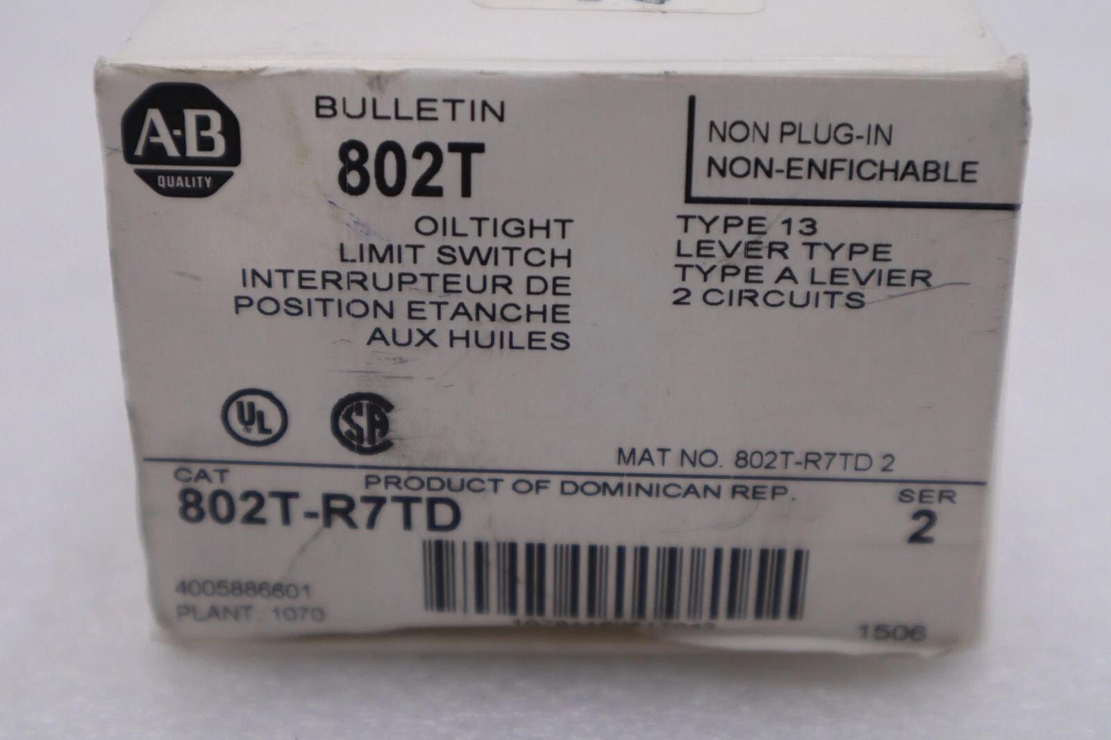Allen-Bradley bradley 802t-r7td ser. 2 120vac 3a new with box stock g616a - Image 1