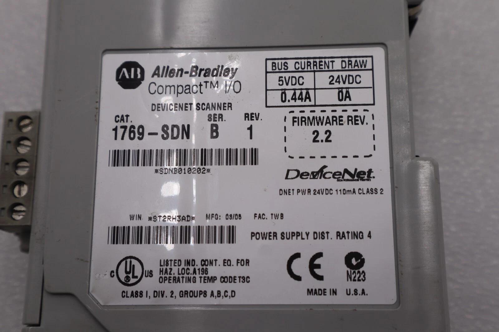 Allen-Bradley Bradley Compact I/O Scanner-CAT 1769-SDN ser B STOCK L-692 - Image 2