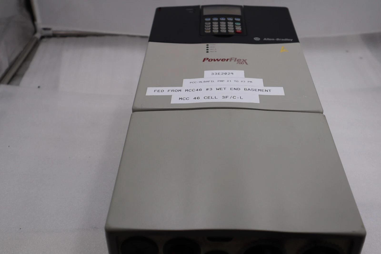 Allen-Bradley VFD Powerflex 700, 20bd040a3nynann0, 30 HP, 480V, 460 Hz STOC 1846 - Image 1