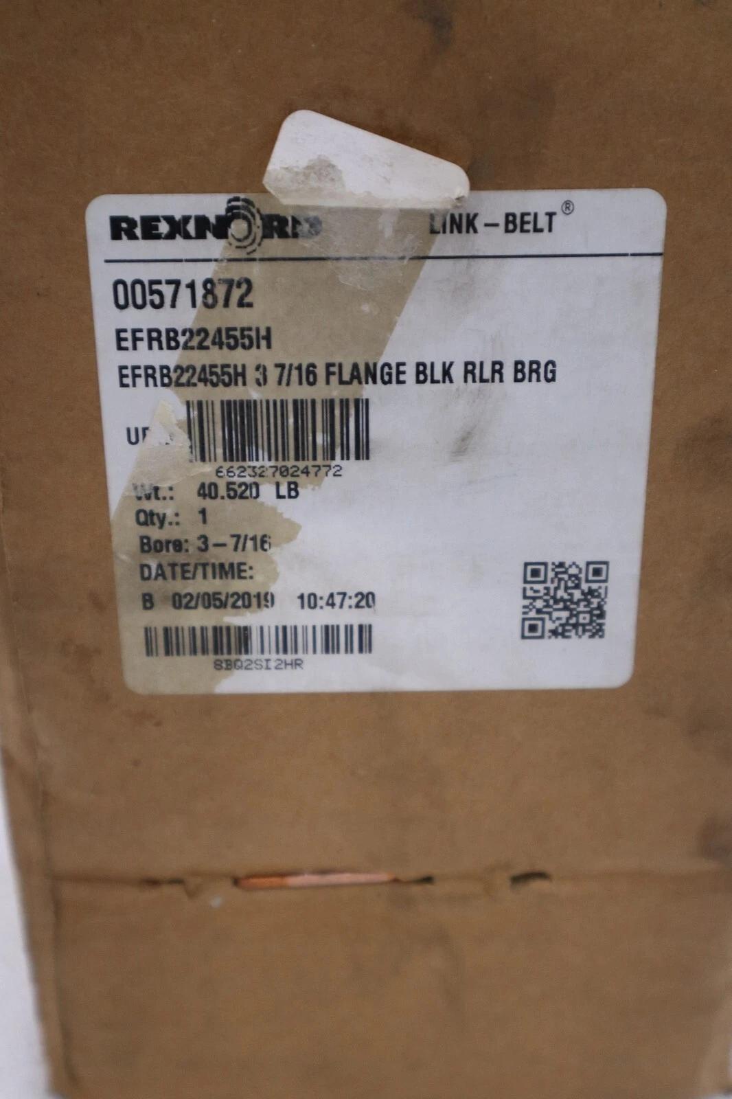 Rexnord efrb22455h / 00571872 link-belt bearing block new h-113 - Image 2
