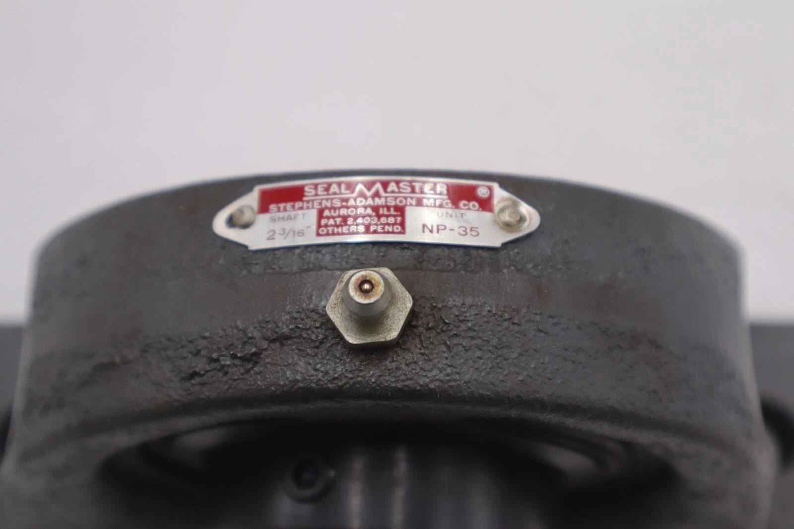 New open box sealmaster np-35 pillow block bearing bore: 2-3/16" stock 2152-a - Image 2