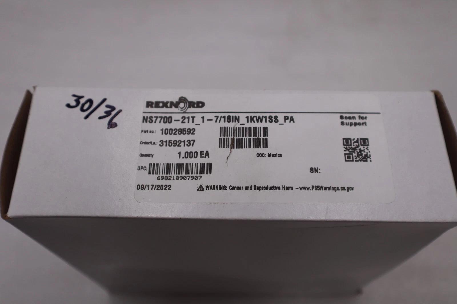 NEW Rexnord NS7700-21T_1-7/16IN_1KW1SS_PA Split Sprocket 10028592 STOCK H1561 - Image 3