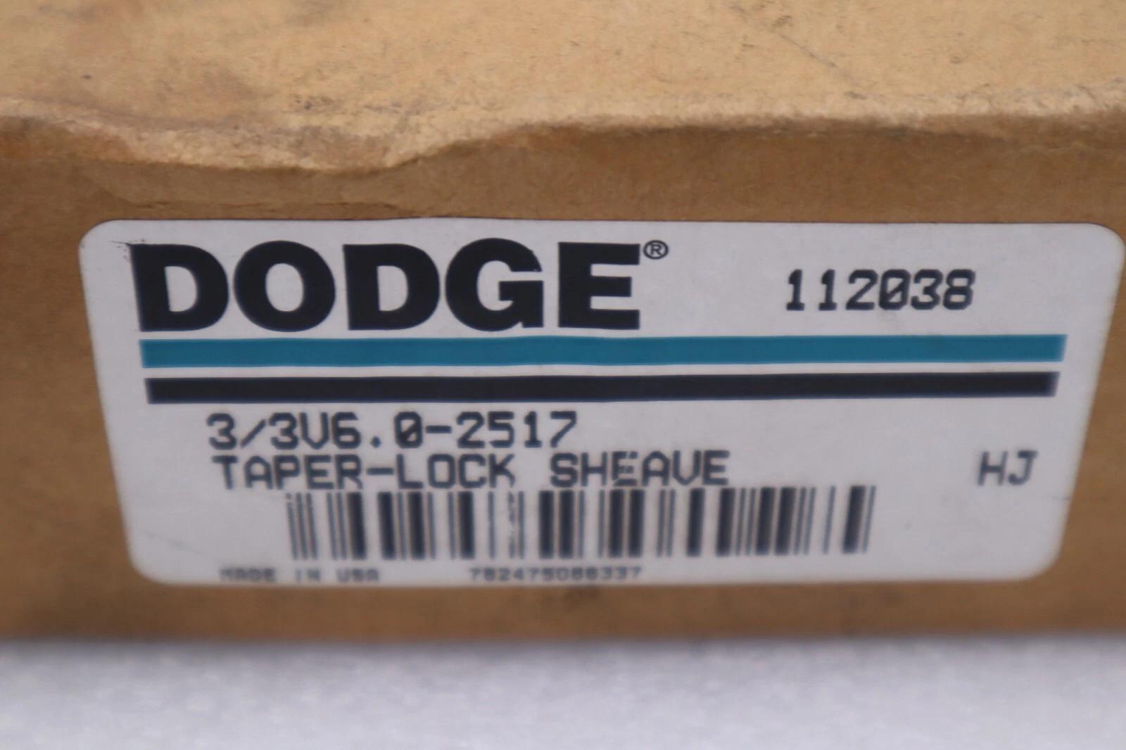 DODGE 112038 3/3V6.0-2517 3 GROOVE TAPER-LOCK SHEAVE NEW OPEN BOX STOCK 2962-C - Image 1