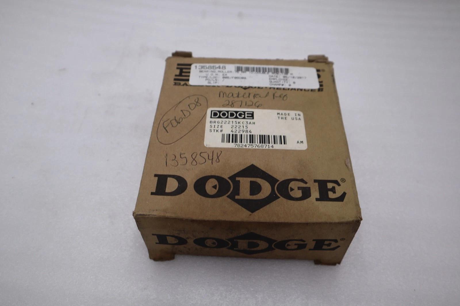 NEW DODGE 422984 BRG22215KC3AH Spherical Roller Bearing STOCK H337A - Image 1