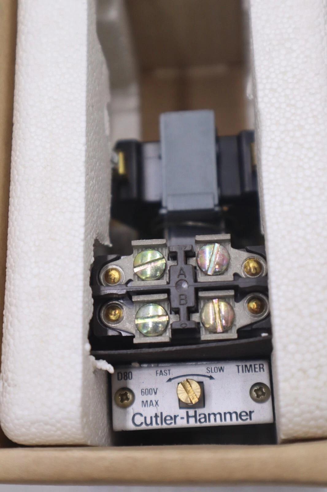 New in box Cutler-Hammer hammer 480vac coil pneumatic timer d80ne1c stock 4548 - Image 1