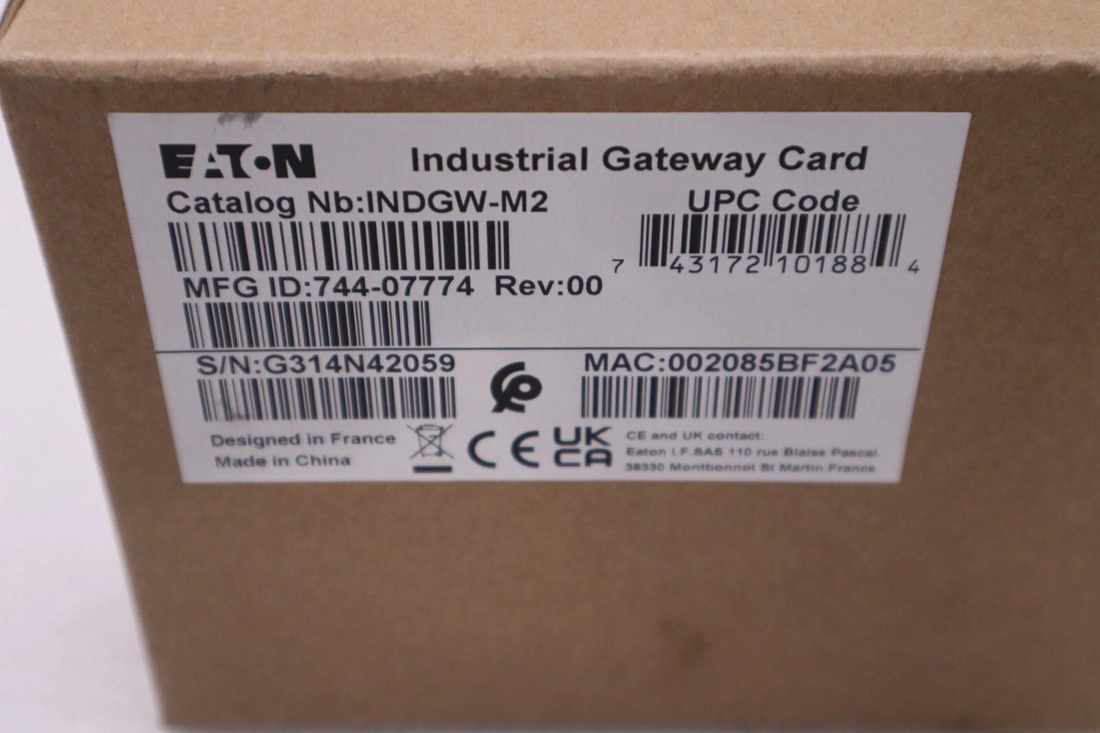 NEW Eaton INDGW-M2/ INDGW-M2 Industrial Gateway Card STOCK H55A - Image 1