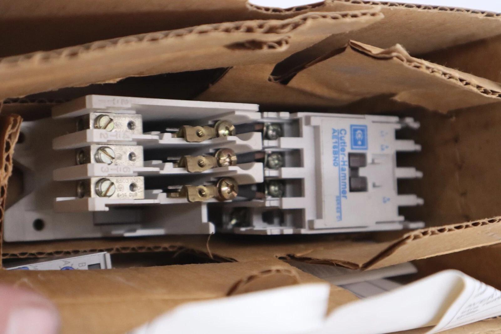 NEW Cutler-Hammer Hammer AE16BN0AC Size B Starter 3 Pole 10 AMP Open Type STOCK 5448 - Image 2