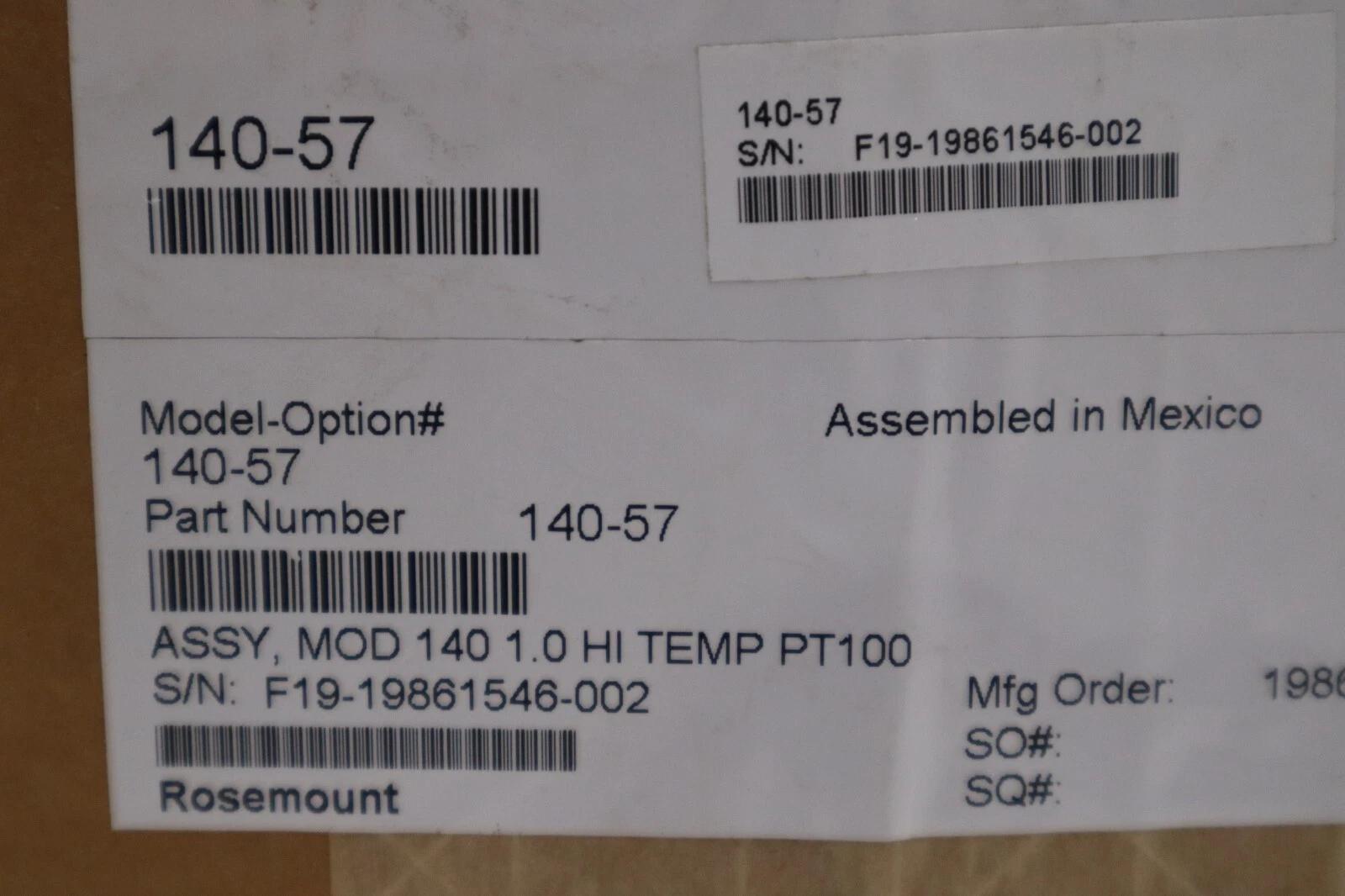 Rosemount 140 Retractable Conductivity Sensor 140-57 NEW UNIT STOCK 5915 - Image 2