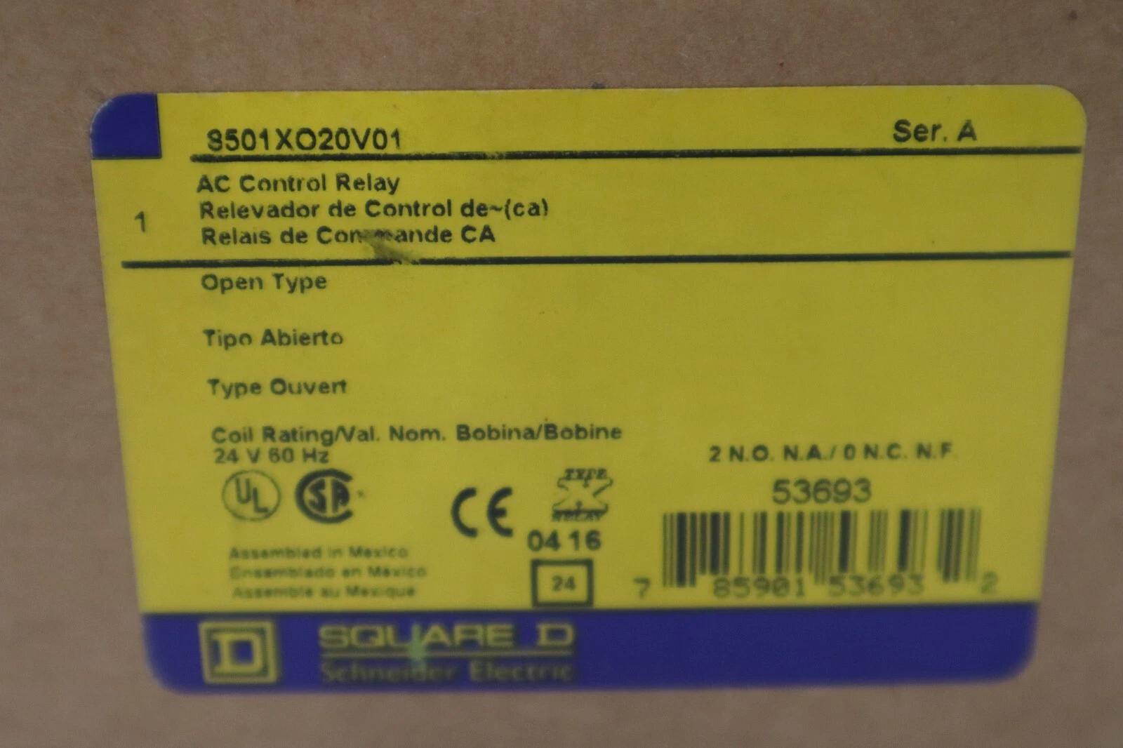 New open box square d general electric 8501xo20v01 relay stock g353a - Image 2