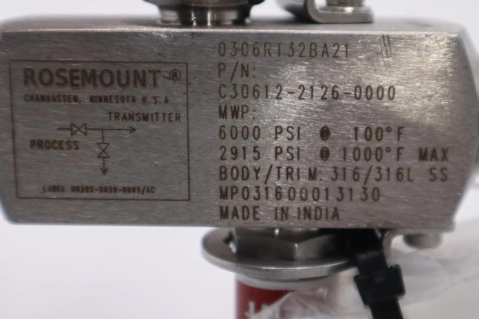 Rosemount 3051t / 3051tg2a2b21as5k5 new transmitter w/ c30612-2126-0000 #g109 - Image 4