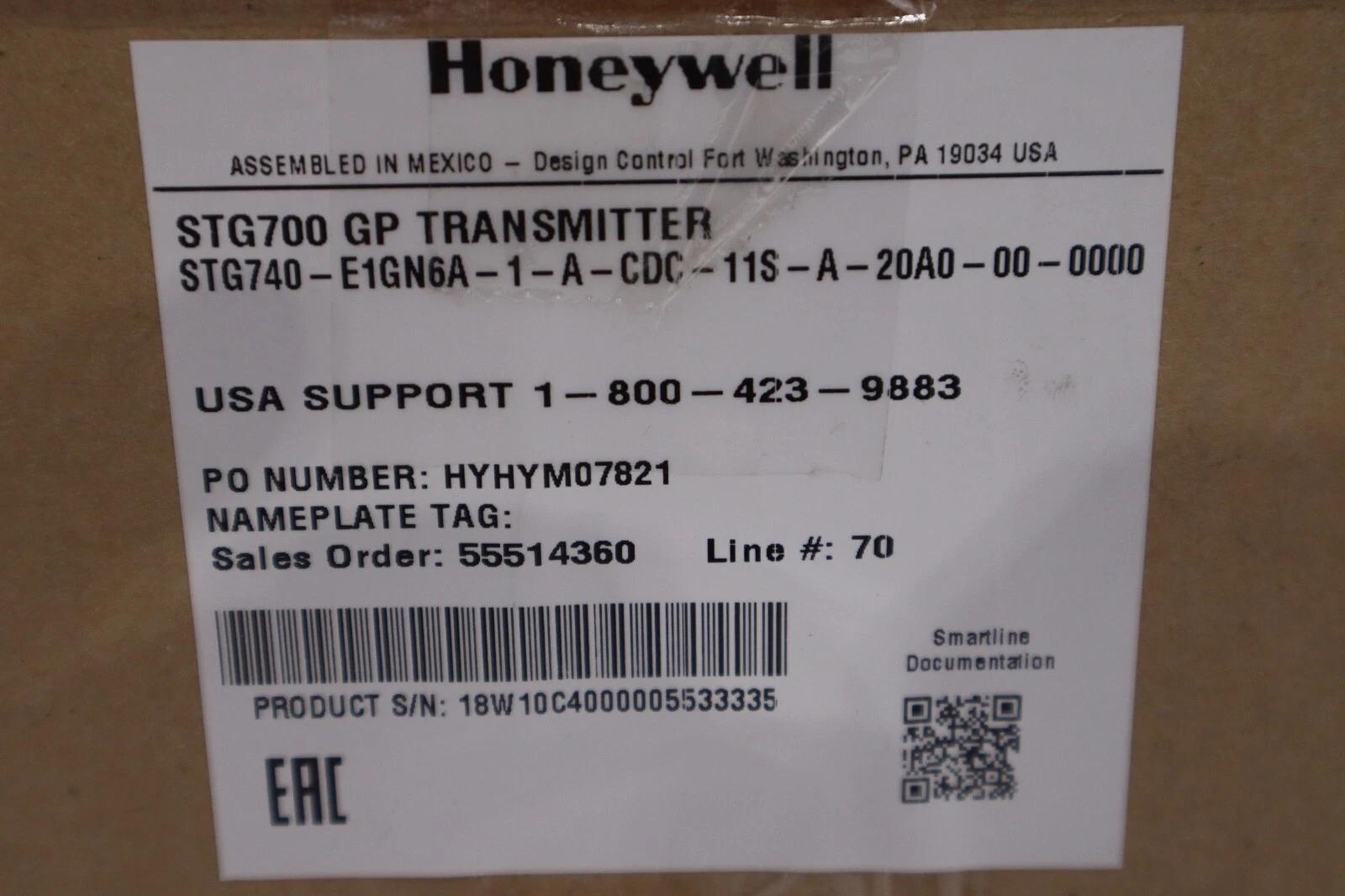 Honeywell STG700 GP Transmitter STG740-E1GN6A-1-A-CDC-11S-A-20A0-00-0000 #G405 - Image 2