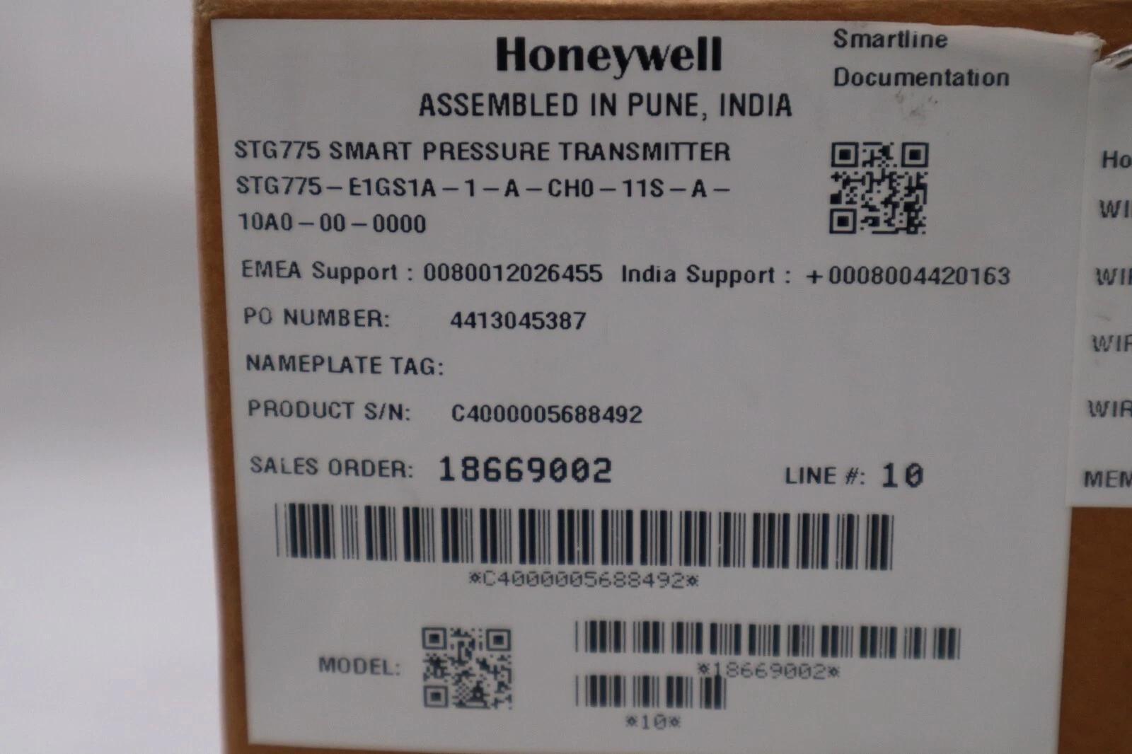 Honeywell STG775-E1GS1A-1-A-CH0-11S-A-10A0-00-0000 SMART TRANSMITTER STOCK G479 - Image 2