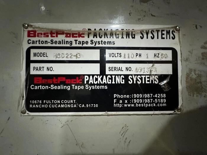 Bestpack msd22-3 case sealer tape carton system (several available) - Image 6