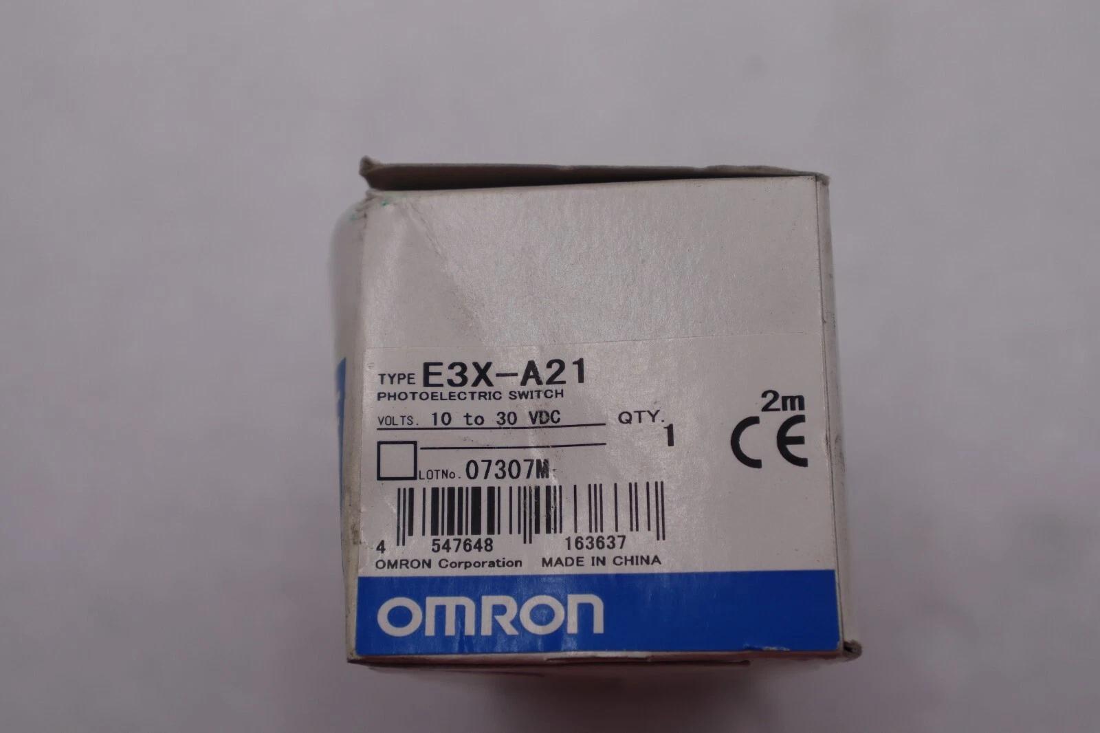 OMRON E3X-A21 PHOTOELECTRIC SWITCH 10-30 VDC STOCK #K-1038A - Image 1