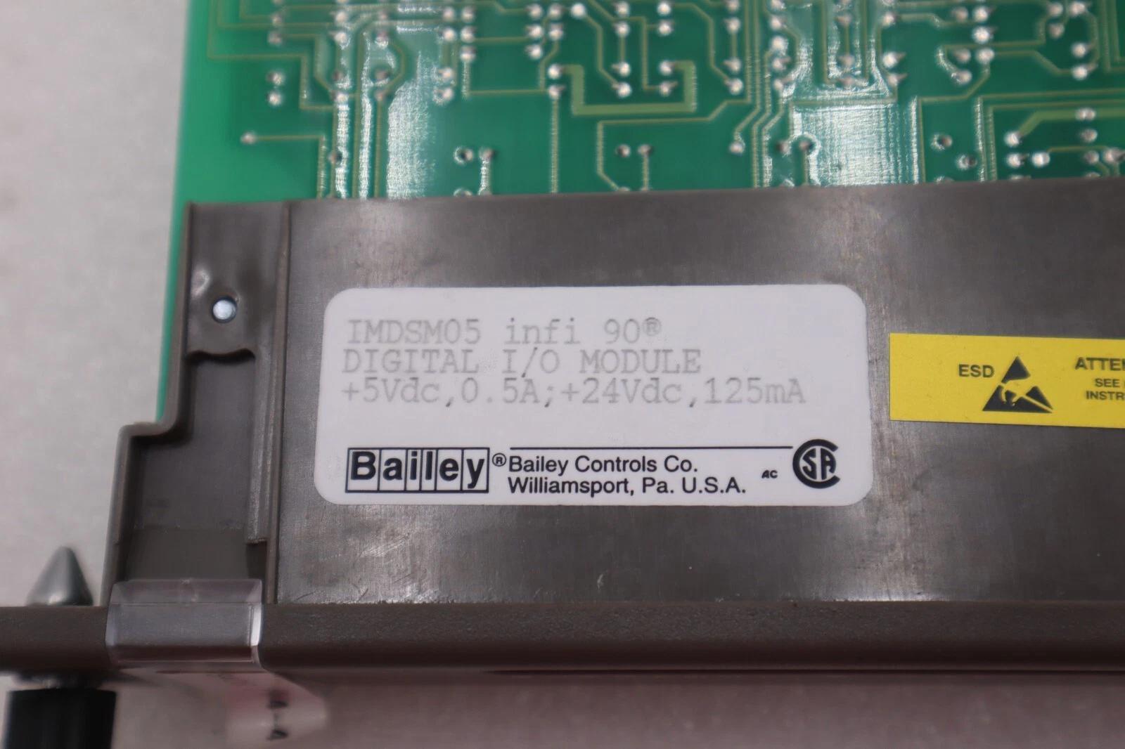Bailey IMDSM05 Infi 90 Digital Input Output Module 125mA SADR 3 4-4-4 #K-1634 - Image 2