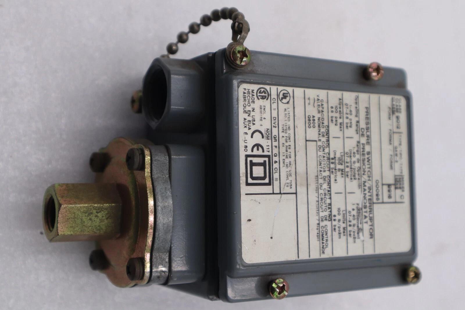 New open box square d 9012 gaw-5 ser c pressure switch stock 5495 - Image 4