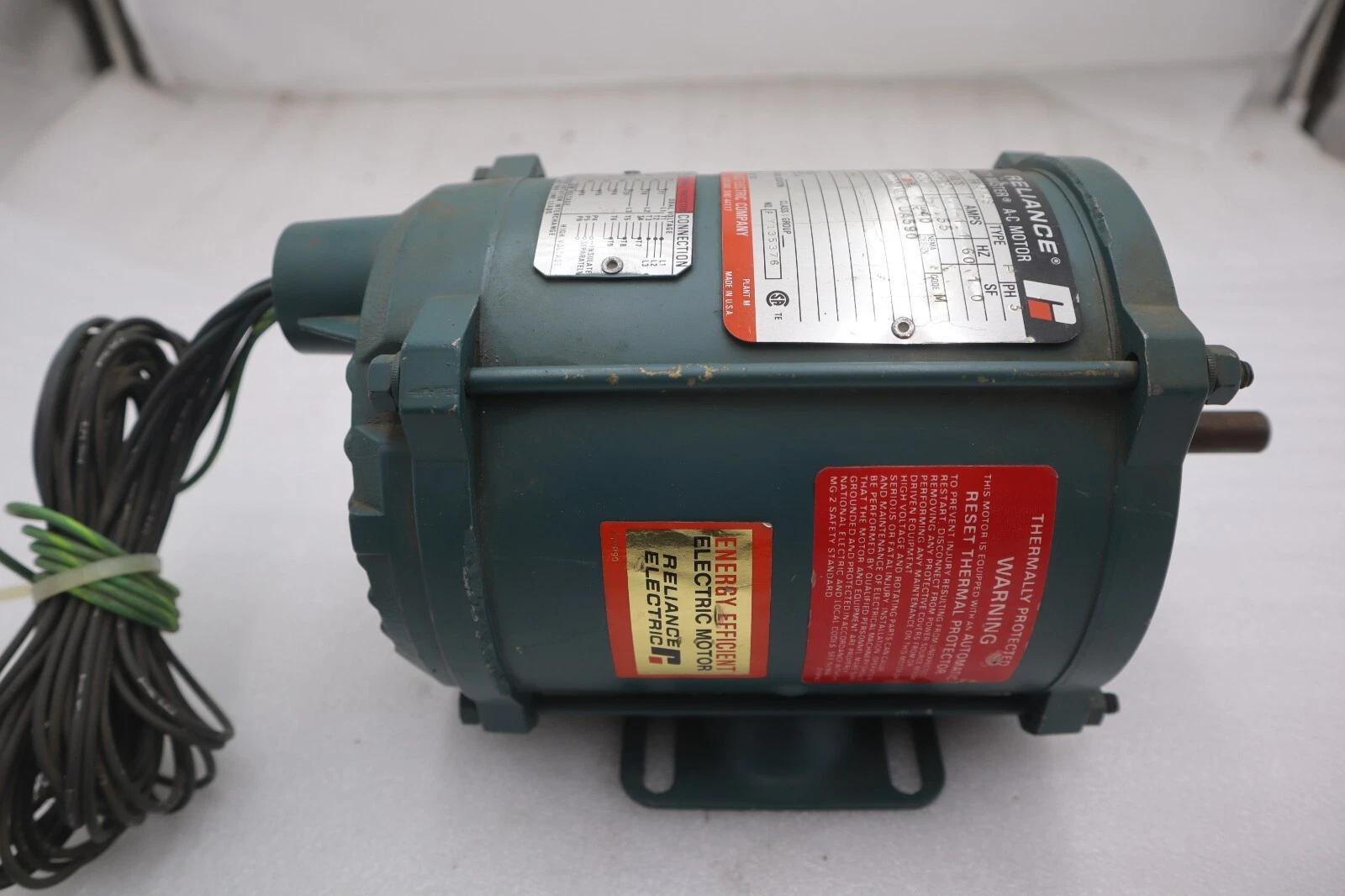 Reliance electric p48h2302n-yp duty master ac motor 1/4 hp stock #m-35 - Image 1