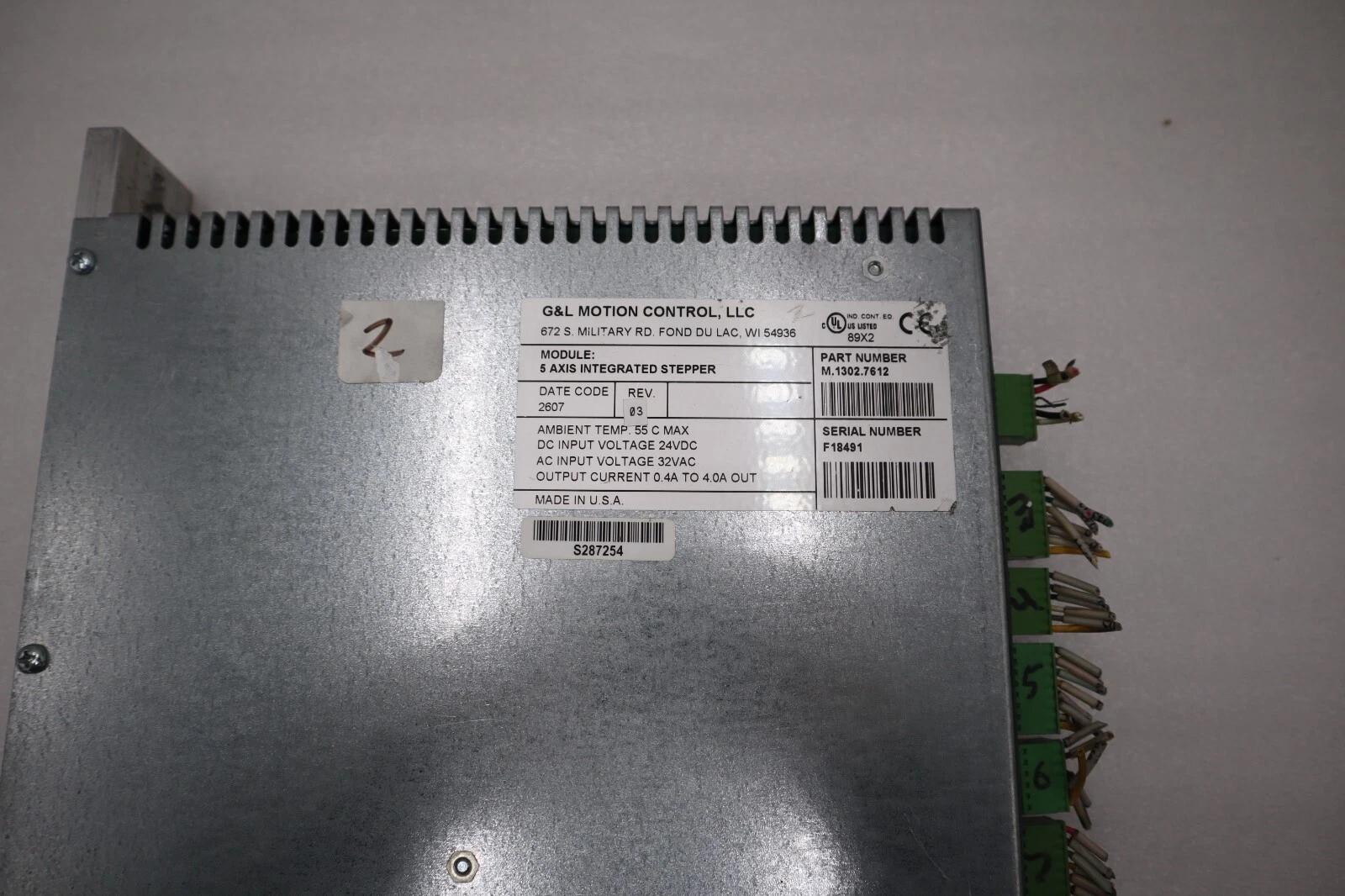 G & L MOTION CONTROL M.1302.7612 5-Axis Integrated Stepper 32Vac STOCK 5137A - Image 4