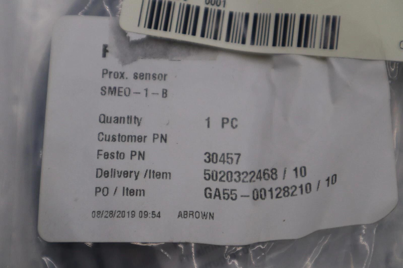 FESTO 30457 Proximity sensor SMEO-1-B NEW UNIT STOCK G954A - Image 2
