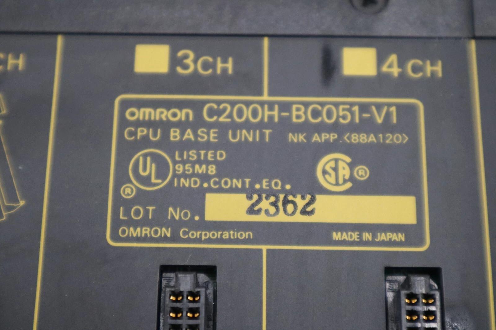 OMRON C200H-BC051-V1 CPU Base Unit stock 3911-A - Image 4