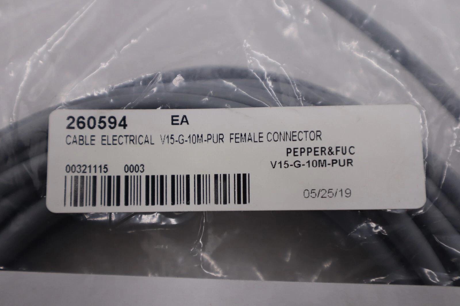 Pepperl+Fuchs V15-G-10M-PUR Sensor Actuator Cordset Female 5-Pin 10m #G807A - Image 2