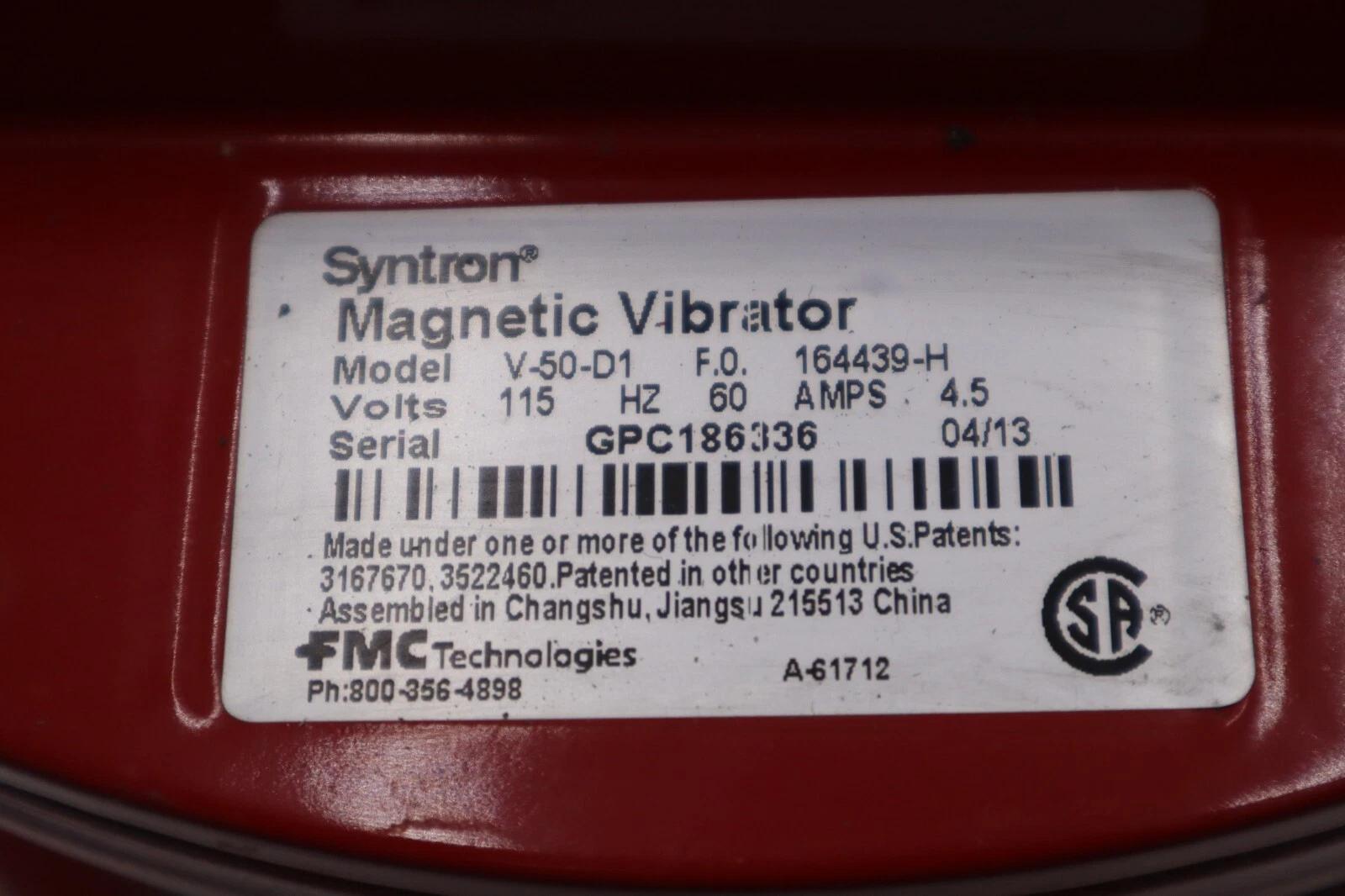 FMC Technologies Syntron Magnetic Vibrator V-50-D1 115V NEW IN BOX STOCK S-664 - Image 2