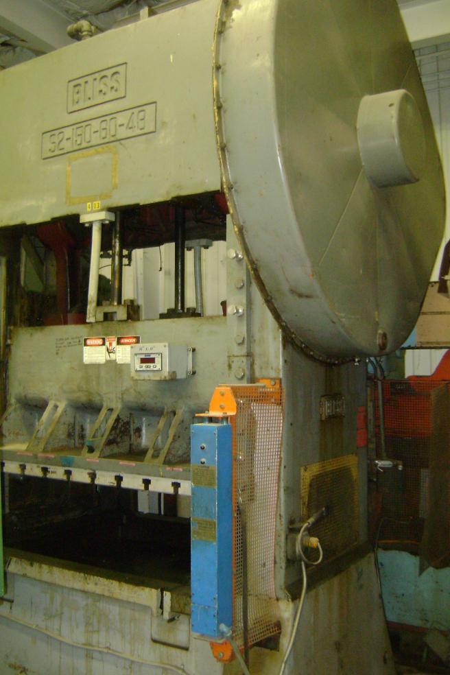 150 Ton, Bliss #2-150-60x42, 10" stroke, 60" x48" bed, 23-1/2" Shut Height, 30 SPM, 8" adj., #79834 - Image 1