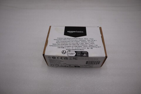 LOT OF 4 - Amazon Basics 3-Button Wired USB Computer Mouse Black STOCK H225A - Image 4
