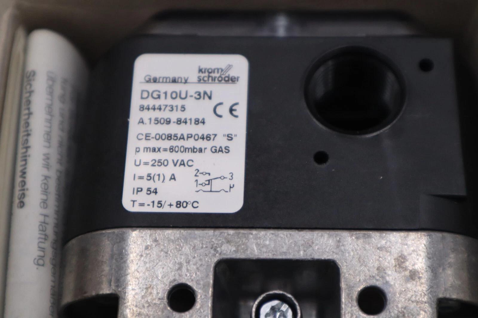New krom schroder dg10u-3n 84447315 gas pressure switch stock h845 - Image 2