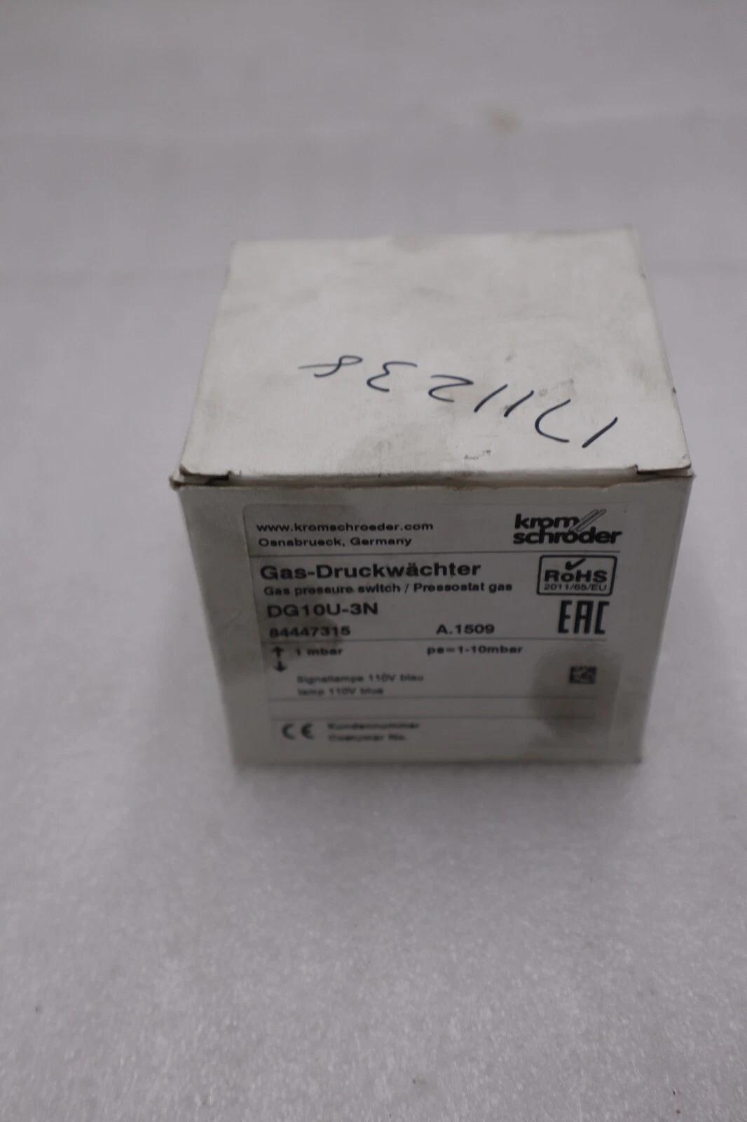 New krom schroder dg10u-3n 84447315 gas pressure switch stock h845 - Image 4