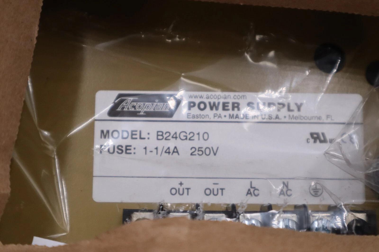 Acopian B24G210 Regulated Power Supply 1-1/4 A 250V STOCK G179A - Image 2