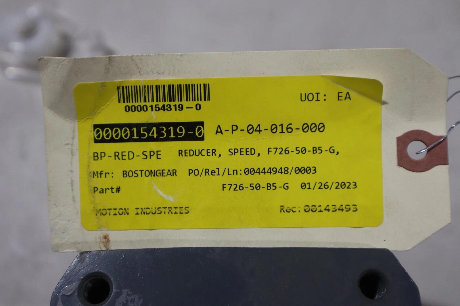 Boston Gear F726-50-B5-G Reducer NEW UNIT STOCK G165 - Image 2