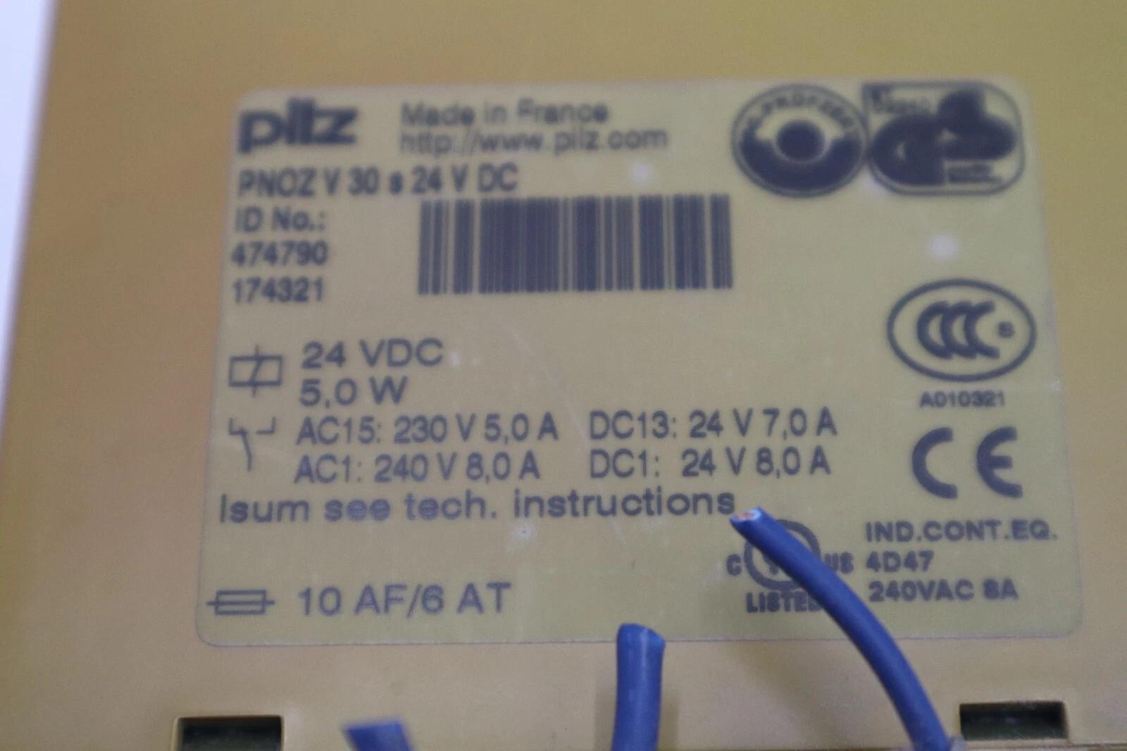 PILZ SAFETY RELAY 474790 PNOZ V 30S 24 V DC PNOZV30S24VDC STOCK L-453C - Image 2