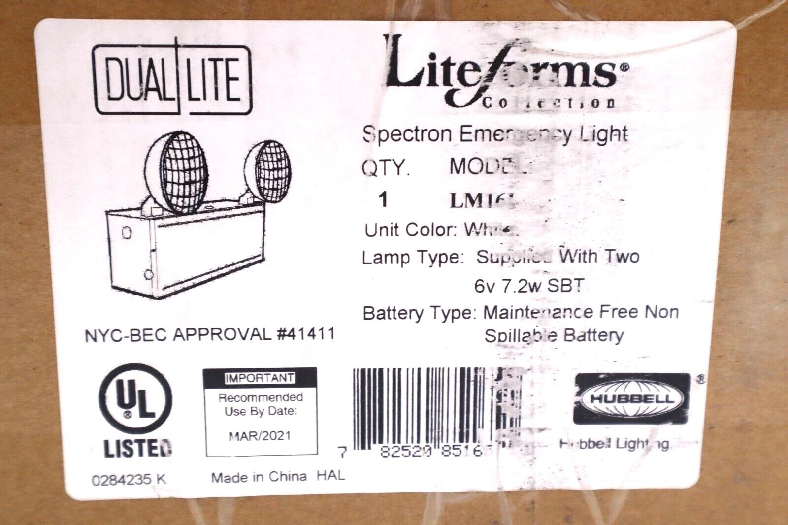 Hubbell lighting spectron emergemcy light non spillable battery stock #2493 - Image 1