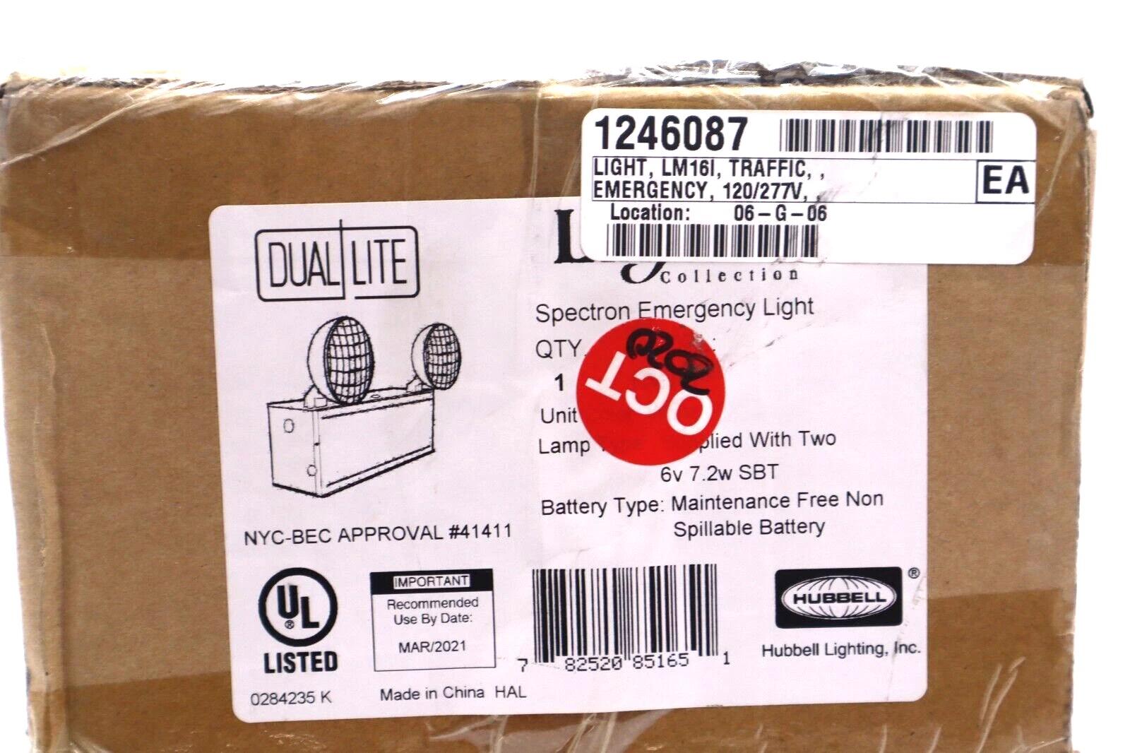 Hubbell lighting spectron emergemcy light non spillable battery stock #2493 - Image 2