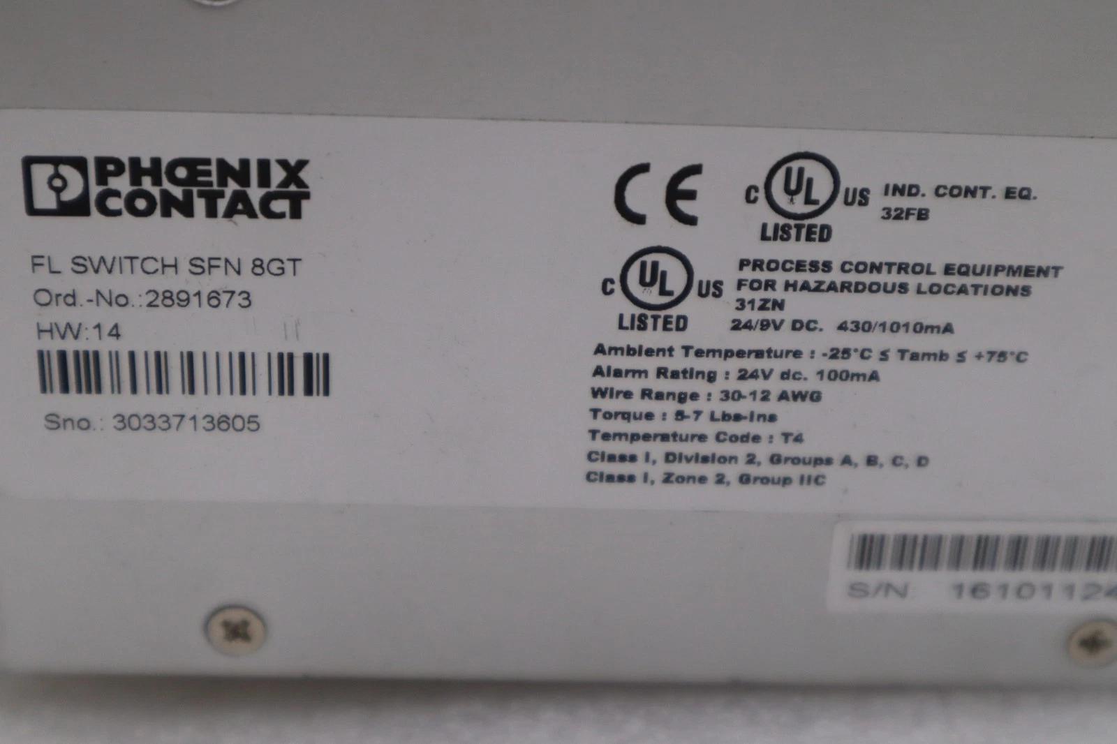 Phoenix Contact 2891673 FL Switch SFN 8GT - SURPLUS NEVER USED STOCK H458A - Image 2