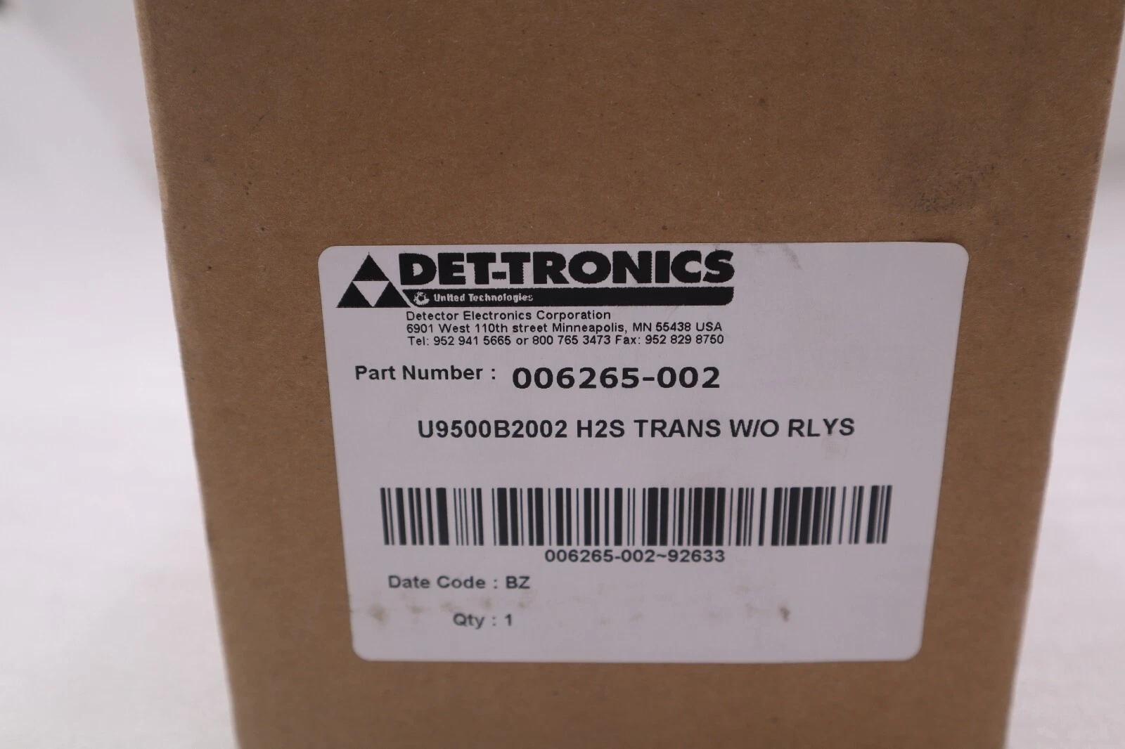 New open box dettronics 006265-002 u9500b2002 gas detector stock 4611 - Image 1