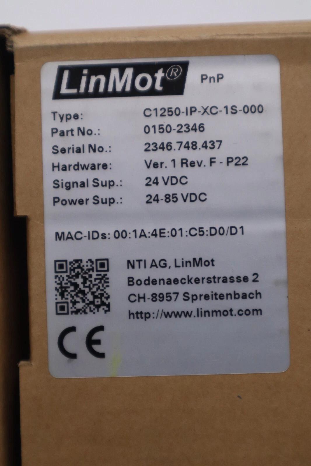 Linmot #C1250-IP-XC-1S-000 part no. 0150-2346 servo drive new unit #311-c - Image 3