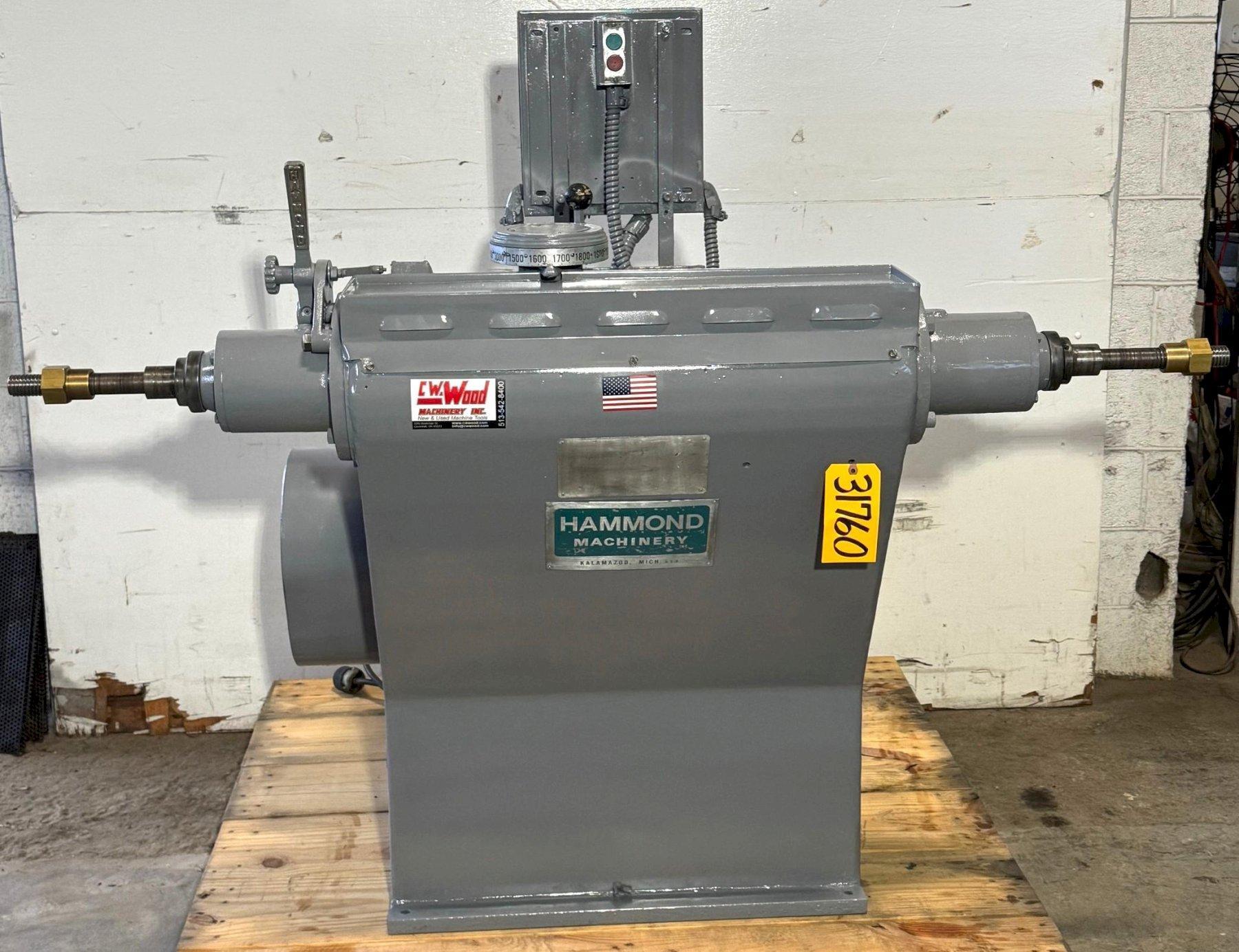 Hammond #10-VRO, double end buffer, 1500-3000 RPM, 10 HP, 70" spindle length, 1-1/4" spindle diameter - Image 1