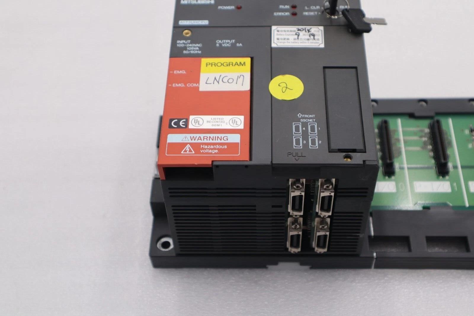 New mitsubishi a173uhcpu motion controller w/ a178b-s1 8-slot base unit #l-701 - Image 4