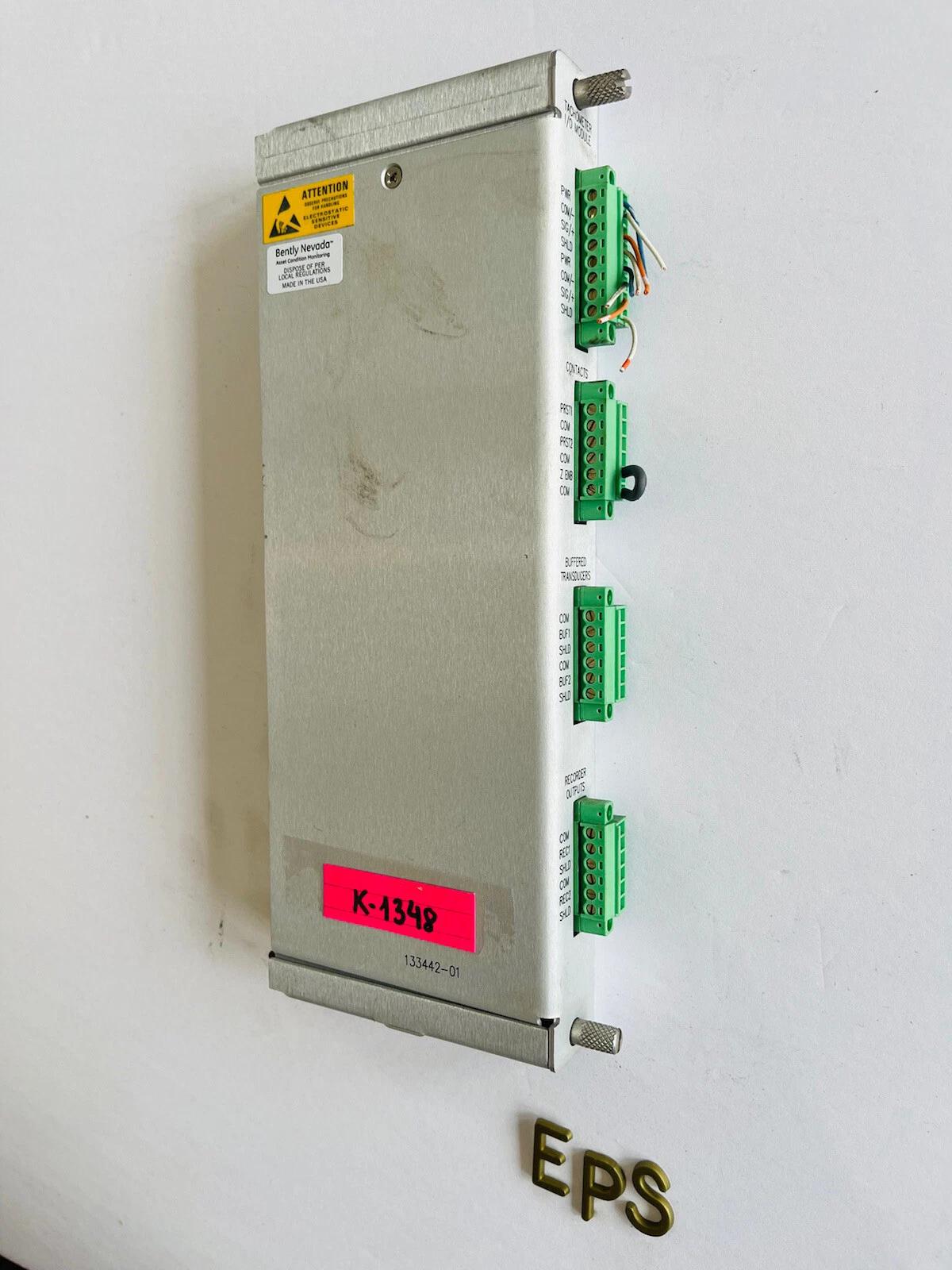 Bently nevada tachometer i/o module 133442-01 #k-1348 - Image 1