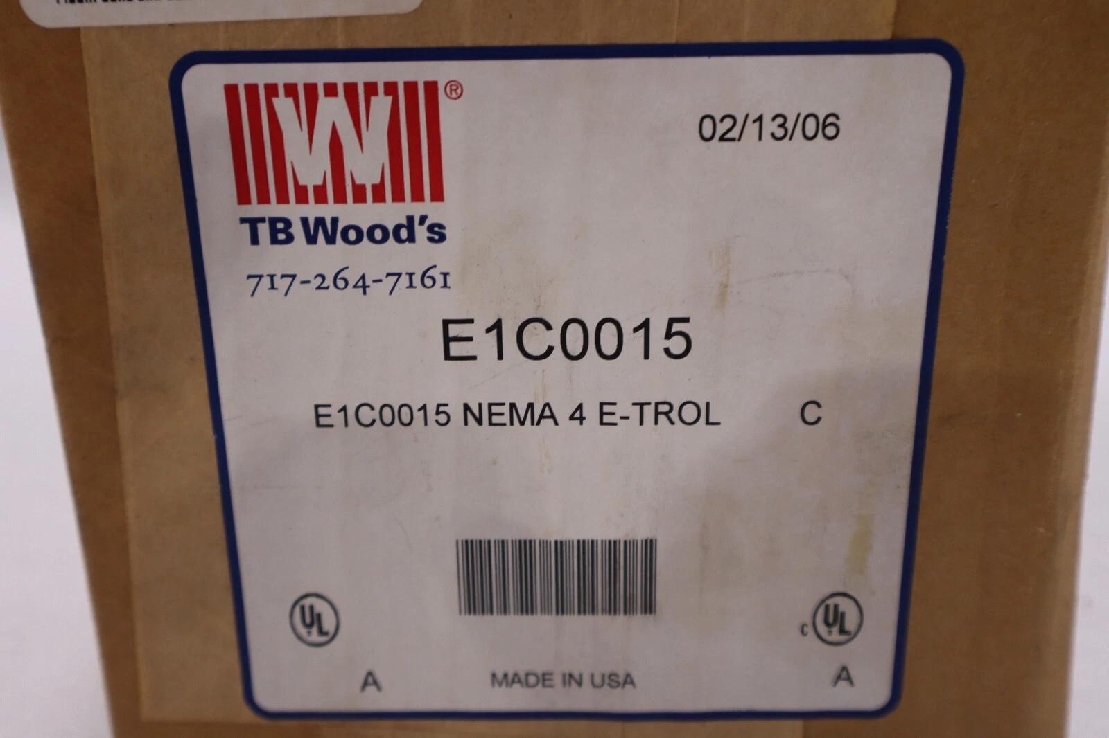New in box tb woods e1c0015 dc motor control e-trol 1.5 hp stock h147 - Image 2