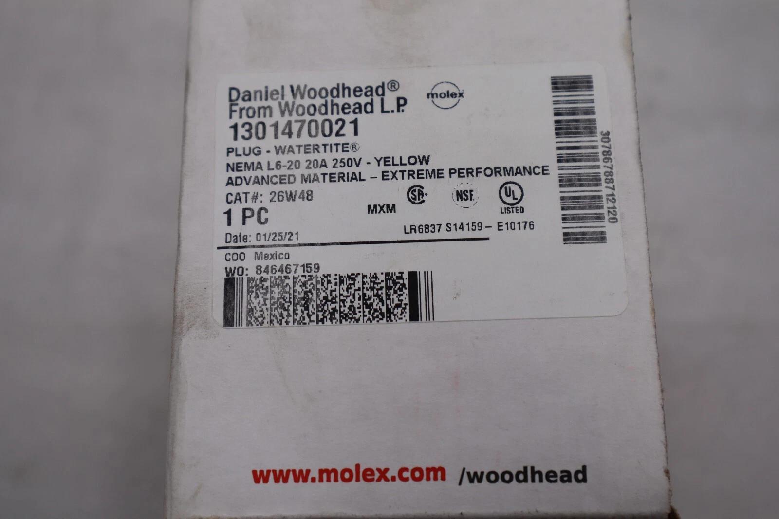 1301470021 Plug- Watertite Turnexwatert Controlled Automation t# 26W48, NEMA L6-20A STOCK 3979 - Image 3