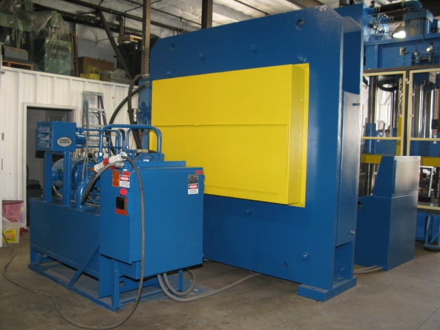 450 Ton, Newman, hydraulic, 60" x26", 12" daylight & stroke, 20 HP, emboss &/or compression mold, #2236 - Image 2