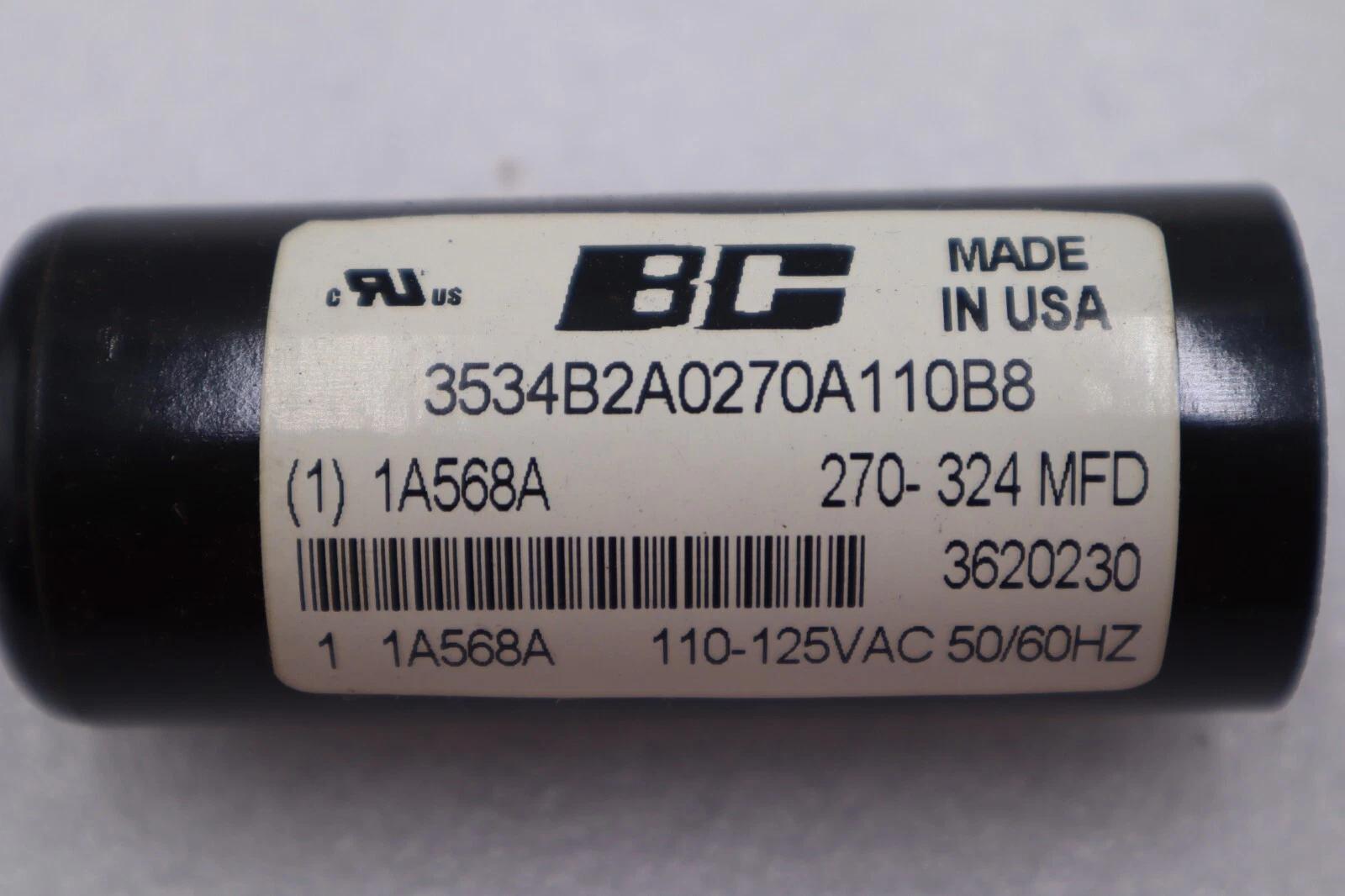 Bc 3534b2a0270a110b8 270-324 mfd 110-125vac stock #k-2377 - Image 2