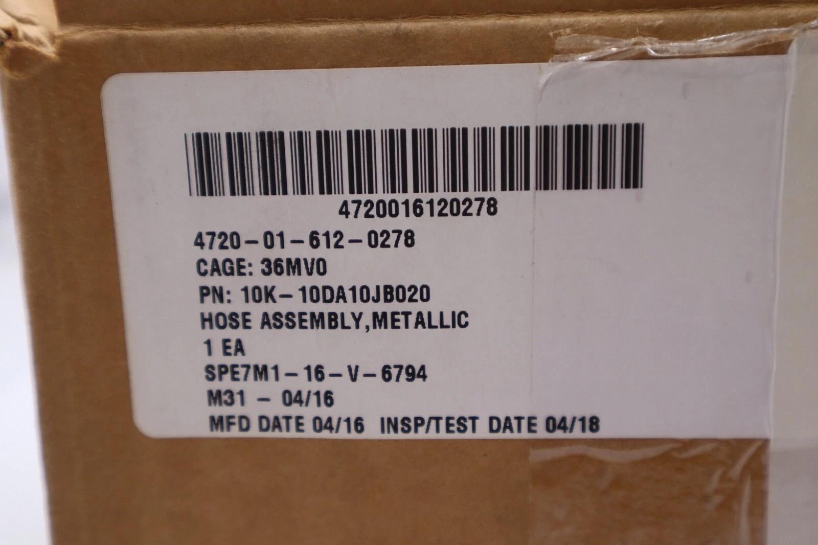 Spartan 4720-01-612-0278 hose assembly #2745 - Image 1